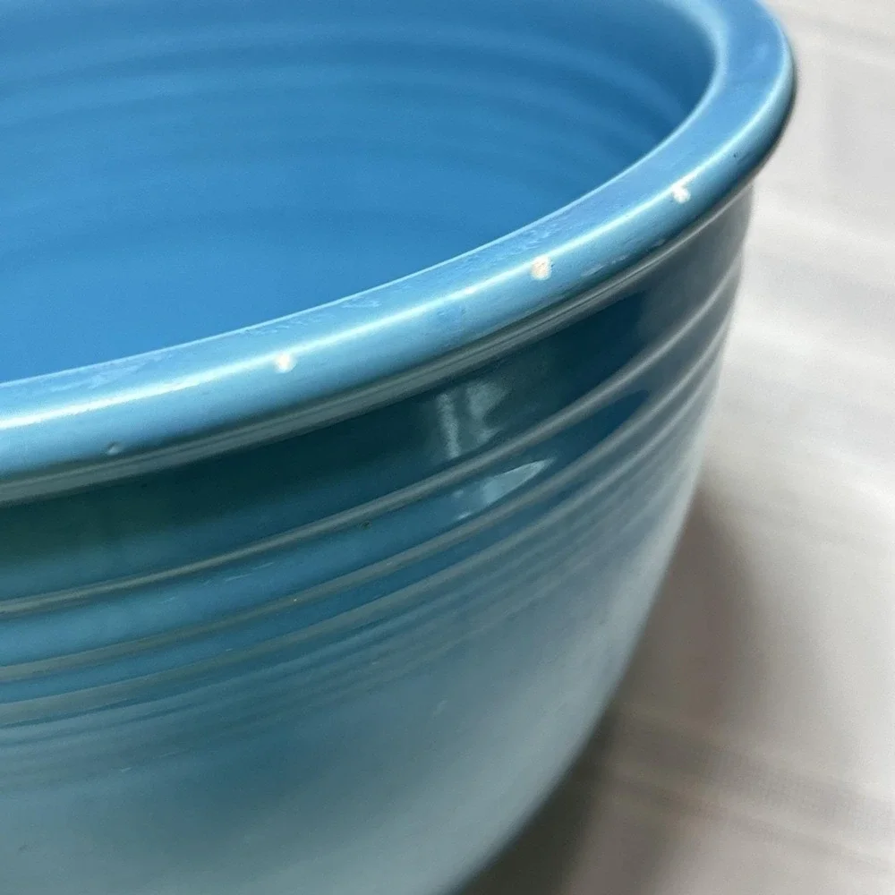 Vtg Rare Fiesta Turquoise Mixing Bowl Nesting Original No Bottom Ring
